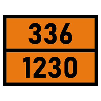 Табличка «Опасный груз 336-1230», Метанол